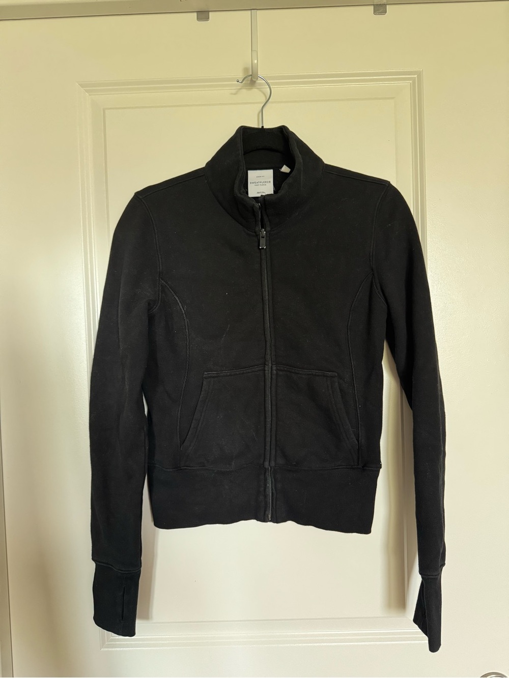 Aritzia Black Full-Zip Bomber Jacket